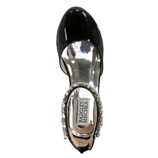 Girls' Low-Heeled Signature Dress Shoe with Rhinestone Ankle
