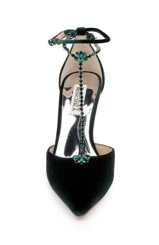 Zayna Crystal-Embellished T-Strap Upper by Badgley Mishcka