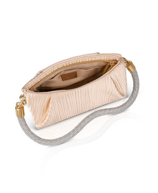 Zoe Pleated Clutch with Crystal Shoulder Strap by Badgley