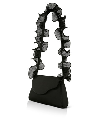 Sophia Ruffle Strap Shoulder Bag by Badgley Mischka