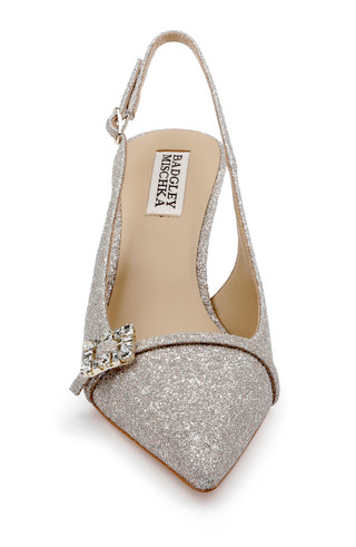 Annmarie Jeweled Slingback Stiletto Pumps by Badgley Mishcka