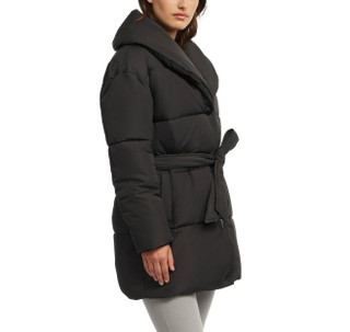 Yoko Shawl Collar Puffer Jacket by Badgley Mischka