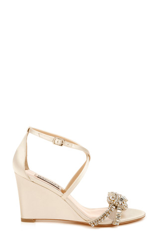 Zabrina Embellished Strappy Wedge by Badgley Mischka