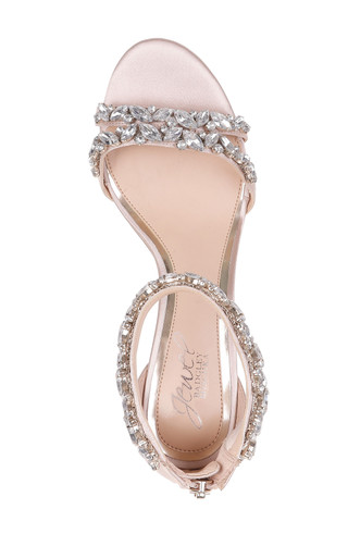 Jewel Badgley Mischka Women's Caroline Heeled Sandal - Embellished Strap Evening Shoe