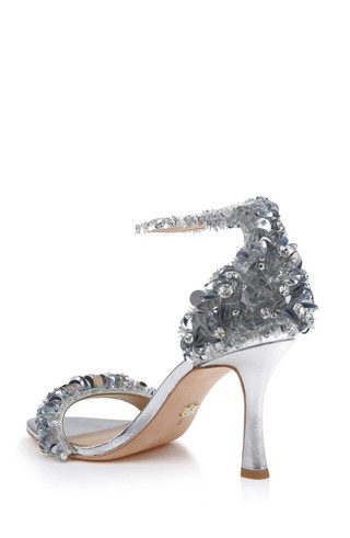 Venus Sequin Crystal Ankle Strap Heels by Badgley Mishcka