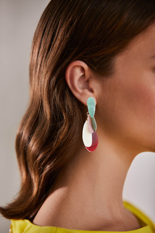 Multi | Multi Colored Stone Drop Earrings Form