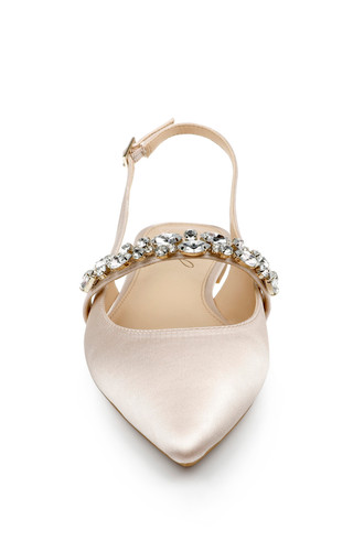 Champagne | Bambi Pointed Toe Sling Back