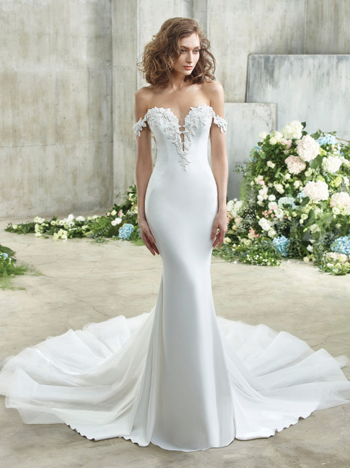 badgley mischka ivory dress