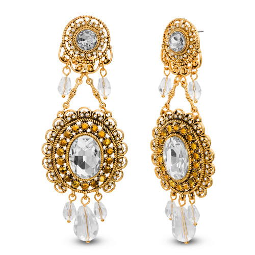 Vintage Disc Drop Earrings