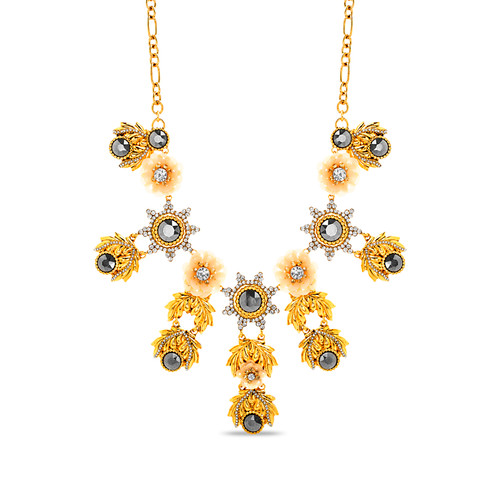 Gold | Vintage Floral Statement Necklace