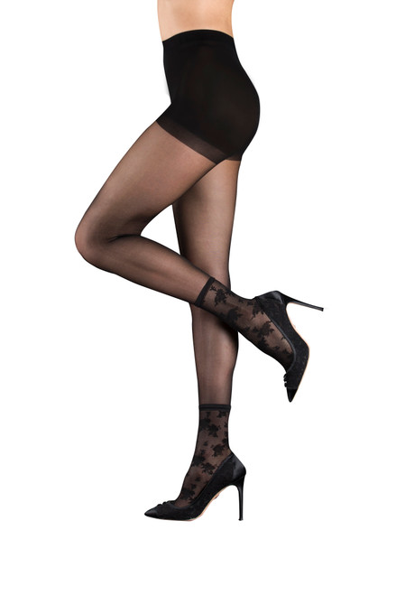 Yummy Bee - Sheer Tights for Women - Seamed Tights - Back Seam