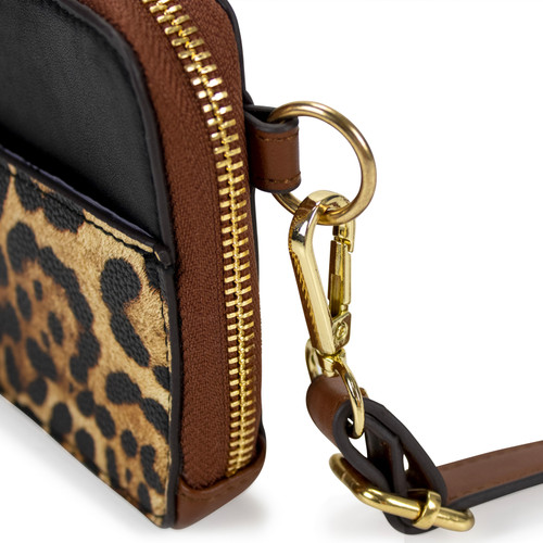 Leopard Vegan Leather Pouch Belt Bag by Badgley Mischka