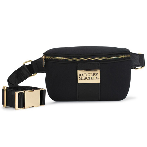 Black Sage Scuba and Vegan Leather Belt Bag Front
