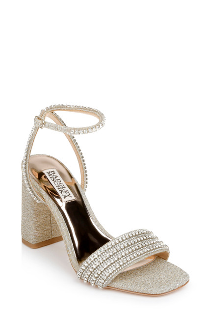Firey Bejeweled Block Heel Sandal by Badgley Mishcka