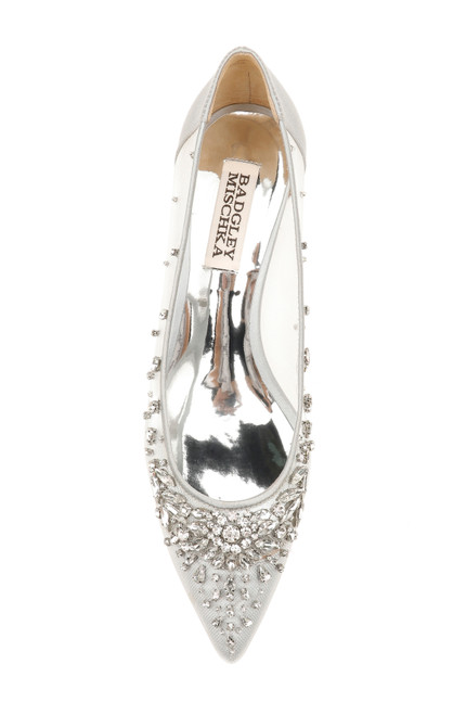 Onyx Embellished Kitten Heel by Badgley Mischka