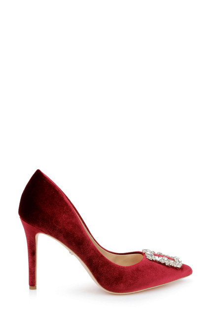 Bordo Velvet | Cher Pointed Toe Evening Pump