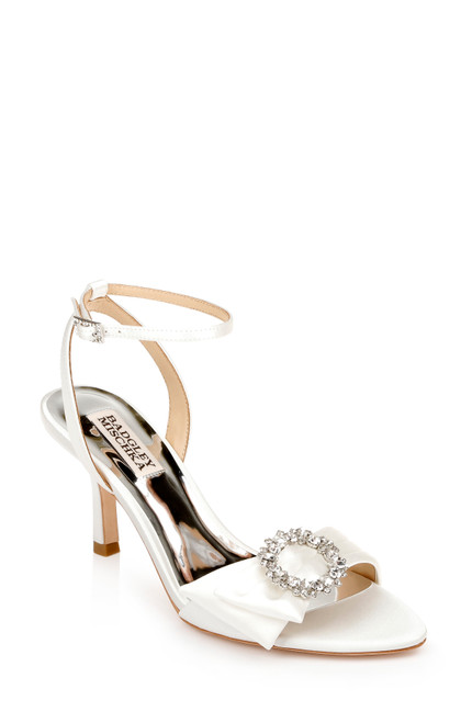 ivory shoes mid heel