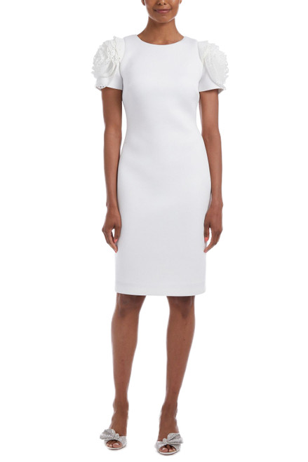 white maxi dress with bell sleeves