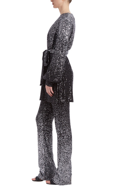 Metallic Ombré Sequin Pants by Badgley Mishcka