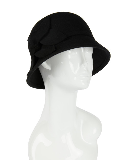 Felt Flower Cloche Hat