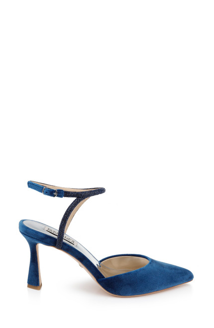 Blue Velvet | Kamilah Pointed Toe Stiletto Side