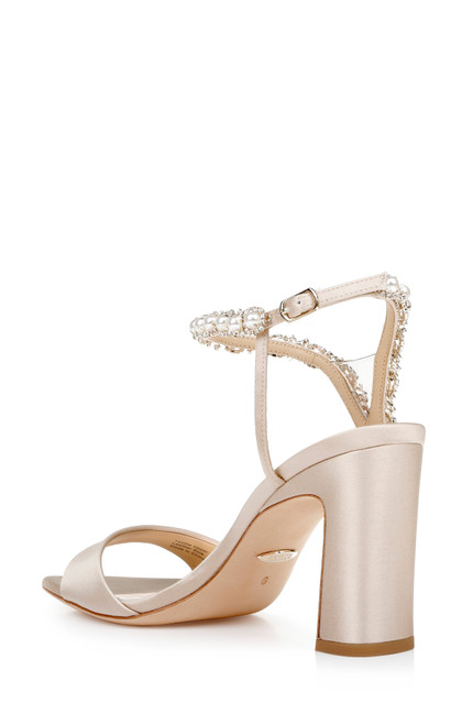 Korina Satin and Pearl Block Heel by Badgley Mishcka