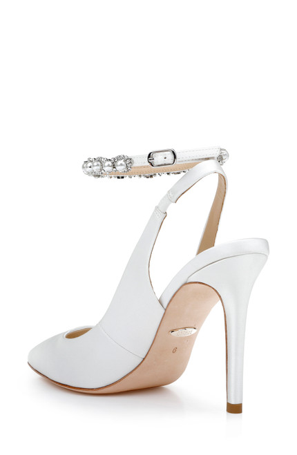 Kris Satin and Pearl Pointed Stiletto by Badgley Mishcka
