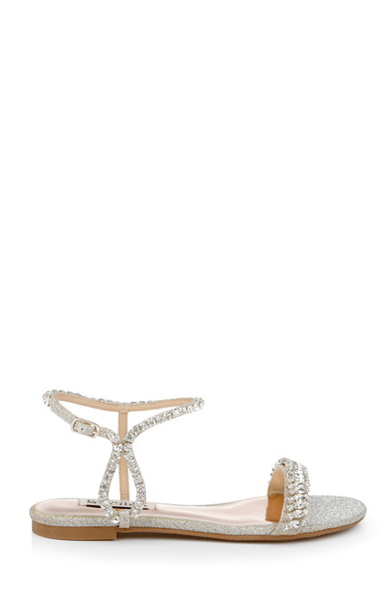 Thora Jeweled Flat Sandal by Badgley Mishcka