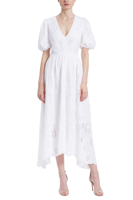 Embroidered Eyelet Lace Dress by Badgley Mischka
