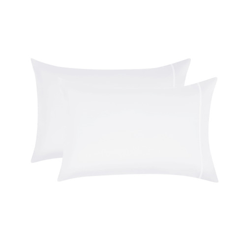 White 400TC Sateen Standard Pillowcase Pair