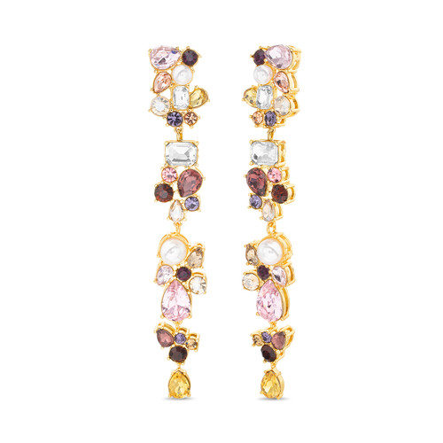 BAUBLEBAR Lucy Goldtone Clear Stone Hoop Earrings Set - 20629459