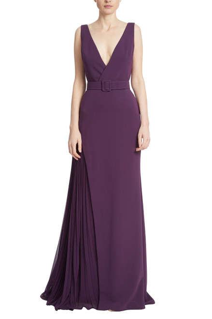 Plum | Pleated Detail Plum Gown Plum | Pleated Detail Plum Gown