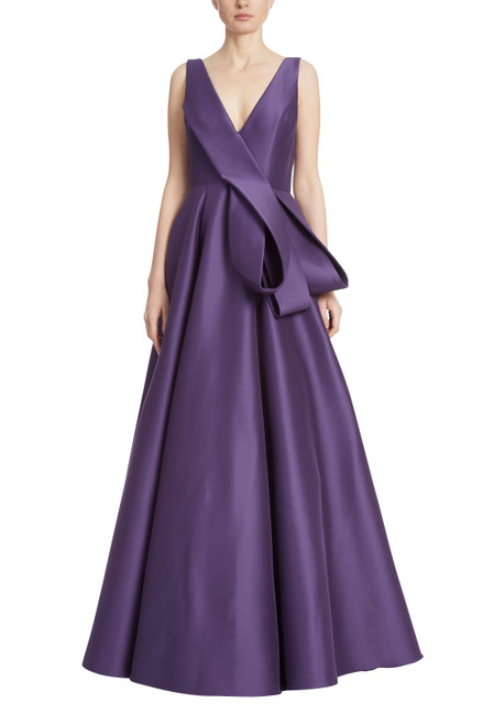 Eggplant Violet Loop Ballgown  Front