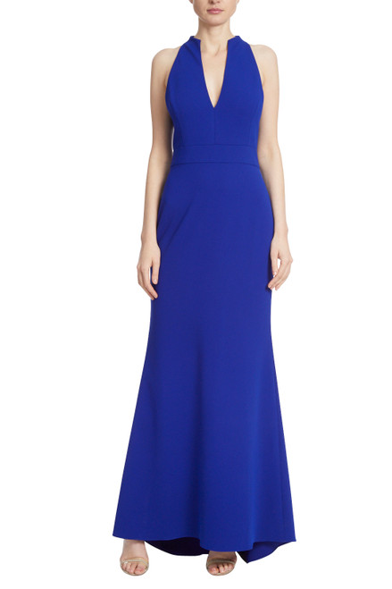 Ultra Violet Cobalt Blue Sheath Gown  Front