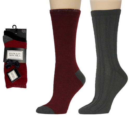 Barolo Cashmere Blend Crew Socks With Lurex Tipping