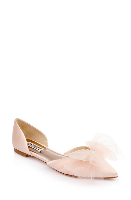 Seashell Fergie Tulle Pointed Toe Flat  Front Side