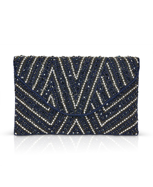 Mia Intricate Beaded Envelope Clutch by Badgley Mishcka