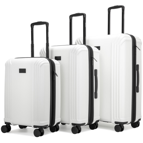  Badgley Mischka Modern trolley Contour 3 Piece Expandable  Spinner Wheels Luggage/Suitcase Set (Black) : Clothing, Shoes & Jewelry