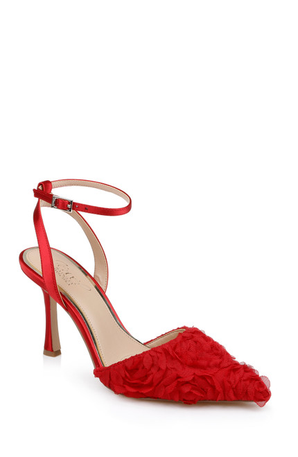 Red Red | Shannon Ankle Strap Pumps Front Side Red Red | Shannon Ankle Strap Pumps Front Side