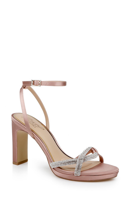 Blush | Fila Block Heel Platform Sandals Front Side