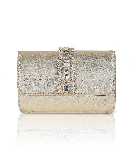 Gold | Lux Faux Leather Envelope Clutch Front Gold | Lux Faux Leather Envelope Clutch Front