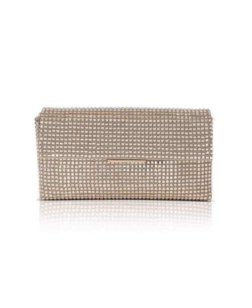 Gold | Jayden Crystal Mini Envelope Clutch Front Gold | Jayden Crystal Mini Envelope Clutch Front