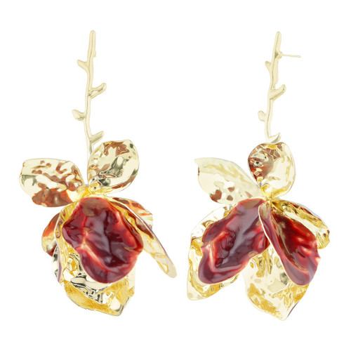 Gold | Gold Flower Drop Earrings Gold | Gold Flower Drop Earrings