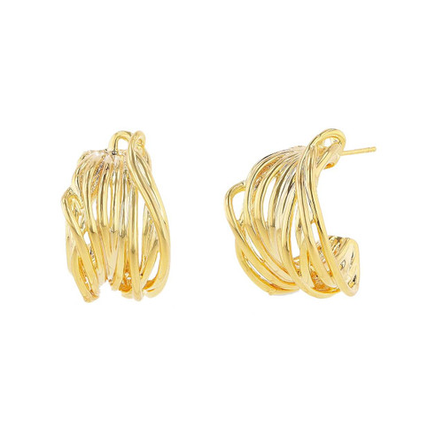 Gold | Gold Metal Hoop Earrings Gold | Gold Metal Hoop Earrings