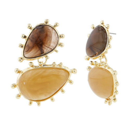 Gold | Pear Stone Drop Earrings Gold | Pear Stone Drop Earrings