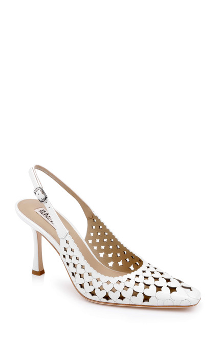 White Patent | Onna Leather Slingback Pump Front Side