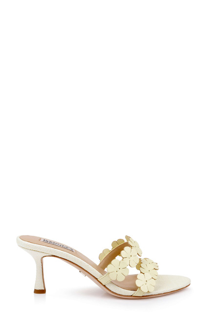 Lime Leather | Watertown Mid Heel Sandal Side