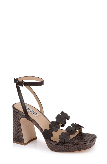 Brown Leather | Waverly Block Heel Platform Sandal Front Side