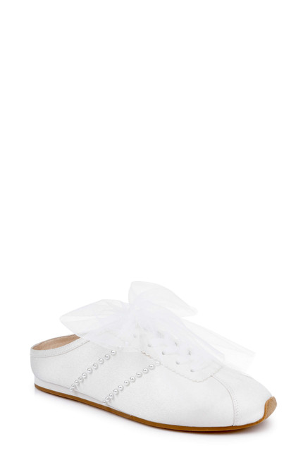 White Crepe | Willy Mule Sneaker Front Side