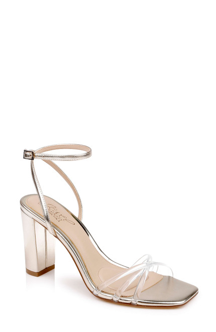 Clear Gold | Phyliss Ankle Strap Sandal Front Side